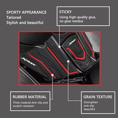 For X-MAX 300 XMAX300 2026 fuel tank stickers motorcycle accessories Anti-slip sticker the pedal in the middle of the car body tank pad anti-skid and anti-wear stickers XMAX300 xmax300 2023-2026+ in Saudi Arabia