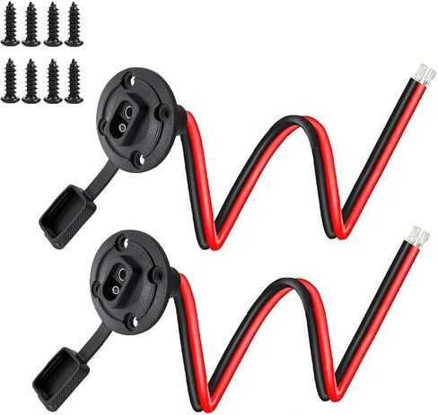 SAE Connector,Power Socket Sidewall Port,14AWG Weatherproof SAE Quick Connect Solar Panel Flush Mount Plug Outlet for Solar Panel RVs Motorcycle Generator Battery Charger(1FT #2 Pack) in Saudi Arabia