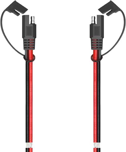 SAE Connector,Power Socket Sidewall Port,14AWG Weatherproof SAE Quick Connect Solar Panel Flush Mount Plug Outlet for Solar Panel RVs Motorcycle Generator Battery Charger(1FT #2 Pack) in Kuwait