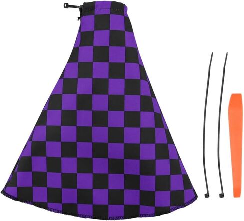 Universal Checkered Style Fabric Gear Manual Shifter Shift knob Boot Cover (Red) in Kuwait