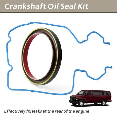 BS40700 Engine Crankshaft Oil Seal Kit Replacement for Ford Super Duty F250 F350 F450 F550 2003-2010 for E350 E450 2004-2010 for Excursion 2003-2005, Replace BS 40700 JV1684 Rear Main Seal in Kuwait