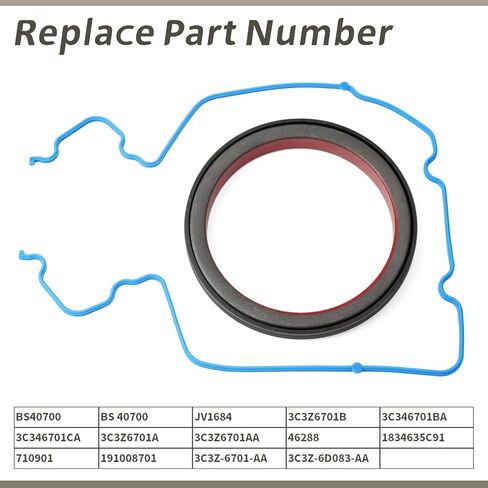 BS40700 Engine Crankshaft Oil Seal Kit Replacement for Ford Super Duty F250 F350 F450 F550 2003-2010 for E350 E450 2004-2010 for Excursion 2003-2005, Replace BS 40700 JV1684 Rear Main Seal in Kuwait