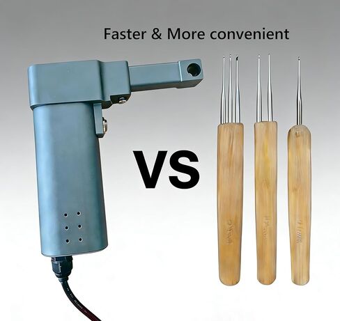 Dreadlock Machine with 0.3/0.4/0.47inch Heads,Dreadlocks Maker for Locs Instant Loc Maker Crochet Tool Kit for Dreadlocks Quick and Easy Automatic Dreadlock Machine in Kuwait