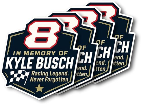 Kyle Busch Sticker 8 in Memory of Kyle busc Racing Legend. Never Forgotten. Sticker | Tribute Decal for Fans | Car Decor | Sports Memorabilia [EN_5] in Kuwait