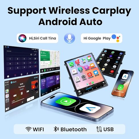 Car Radio Stereo for Jeep Grand Cherokee WK 2014 2015 2016 2017: Carplay Android Auto 9.7 Inch Touchscreen Replacement-GPS SWC Bluetooth Backup Camera in Saudi Arabia