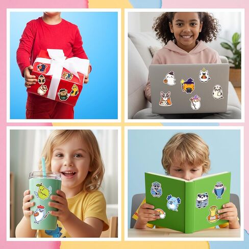 Pocket Pals by Puraesla - 308 PCS Emotional Support Animals Stickers for Kids Cute Water Bottle Stickers Waterproof Vinyl ASticker Self Adhesive Pet Reward Sticker for Baby Teacher Party Fvors in Saudi Arabia