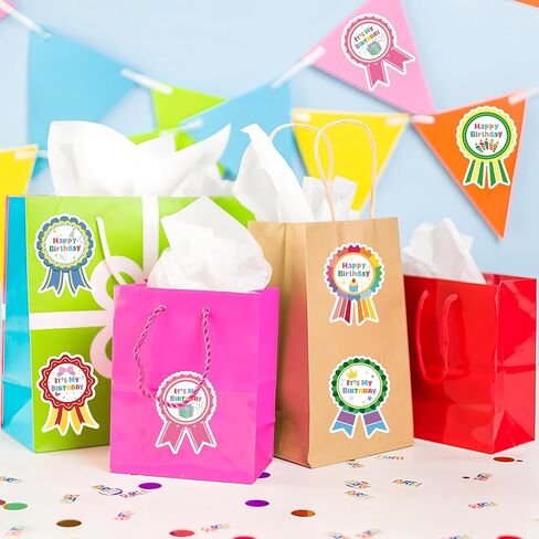 240 PCS Happy Birthday Badge Stickers Roll Colorful It's My Birthday Badge Sticker for Kids Self-Adhesive Birthdays Badges Label Stickers for Home School Classroom Gift Decals Party Favors Supplies in Kuwait