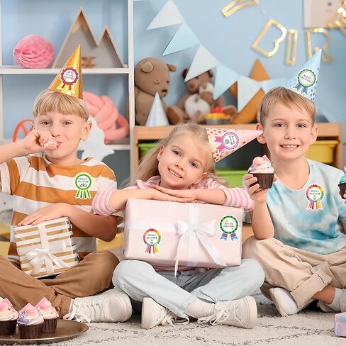 240 PCS Happy Birthday Badge Stickers Roll Colorful It's My Birthday Badge Sticker for Kids Self-Adhesive Birthdays Badges Label Stickers for Home School Classroom Gift Decals Party Favors Supplies in Kuwait