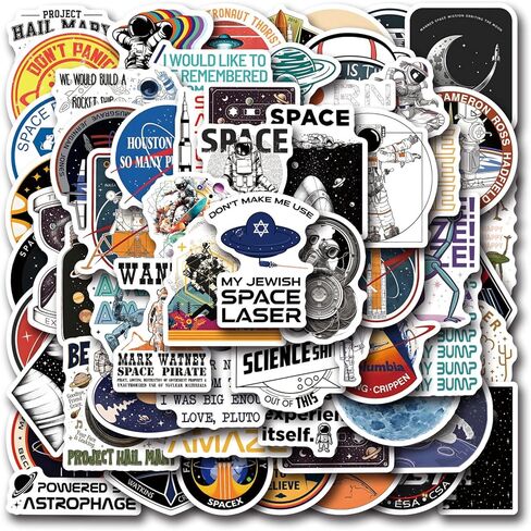 60PCS Astronaut Stickers, Astrophage Fuel Space Theme, for Laptops, Guitars, Notebooks and More in Saudi Arabia