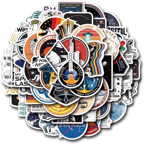 60PCS Astronaut Stickers, Astrophage Fuel Space Theme, for Laptops, Guitars, Notebooks and More in Saudi Arabia