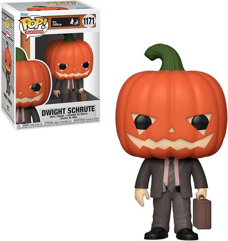 Funko The Office - Dwight Schrute with Pumpkinhead Pop! Vinyl Figure (Bundled with Compatible Pop Box Protector Case) in Kuwait