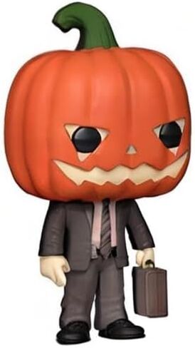 Funko The Office - Dwight Schrute with Pumpkinhead Pop! Vinyl Figure (Bundled with Compatible Pop Box Protector Case) in Kuwait