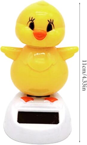 Solar Powered Dancing Chick, Solar Bobblehead Chicken, Solar-Powered Car Charm, Cartoon Bobble Head Chick Ornaments Figures for Car Dashboard, Bobbleheads for Car Dashboard, Solar Power Kits in Saudi Arabia