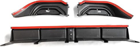 FREEMOTOR802 Compatible with 2018-2022 Honda Accord Hybrid Rear Bumper Lip Diffuser, PP Polypropylene Gloss Black Real LED Rear Shark Fins Spoiler in Saudi Arabia