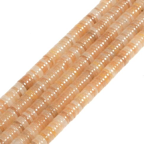 5 to 6mm Natural Mother of Pearl MOP Shell Gemstone Heishi Disc Rondelle Spacer Jewelry Making DIY Loose Beads 16 inch in Kuwait