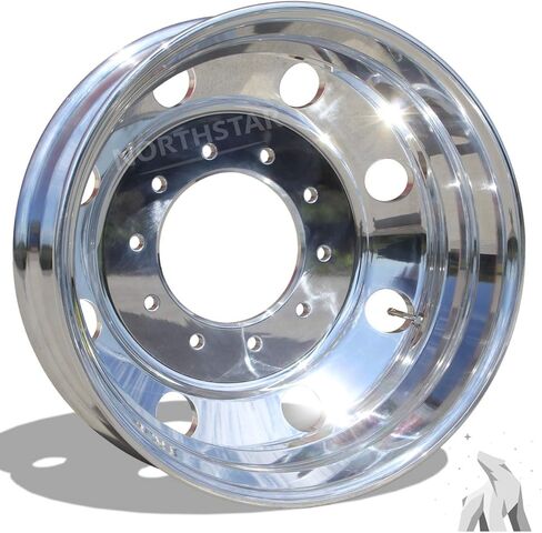 Northstar 19.5x6.00 Mirror Polished Dual Wheel – 10x225mm Bolt Pattern | Fits Ford & Dodge Ram Dually Trucks in Kuwait