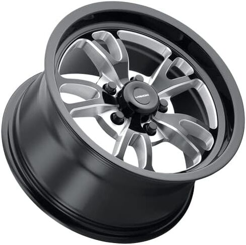 Vision 149 Patriot 15x8 5x4.5" +27mm Black/Milled Wheel Rim 15" Inch 149-5865B27 in Kuwait