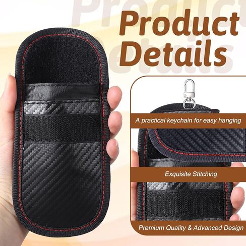 2 Pack Key Fob Cover, Bag for Car Keys, Signal Blocking Pouch, Anti-Theft Key Fob Protector, Cell Phone Blocker Case, Compact Portable Keys Cage in Kuwait