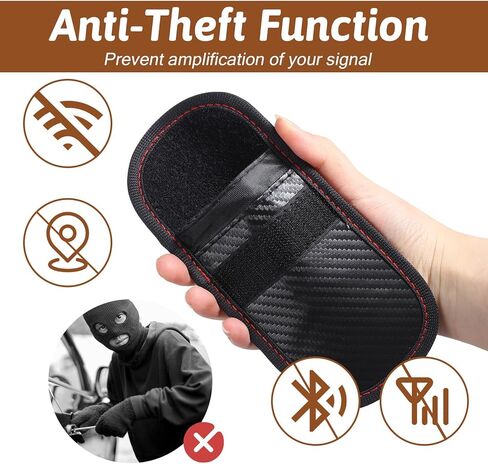 2 Pack Key Fob Cover, Bag for Car Keys, Signal Blocking Pouch, Anti-Theft Key Fob Protector, Cell Phone Blocker Case, Compact Portable Keys Cage in Kuwait