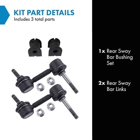 TRQ Rear Suspension Kit Sway Bar Bushing Set Sway Bar Stabilizer Link Compatible with 2009-2012 Ford Escape 2009-2011 Mazda Tribute Mercury Mariner in Kuwait