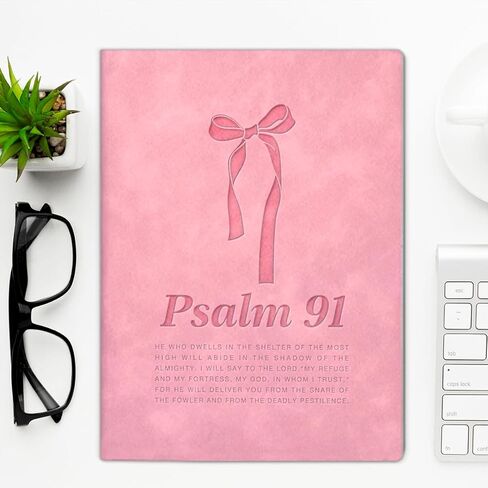 Coquette Bow Dark Green Christian Journal Religious Bible Verse Notebook Spiritual Gifts for Catholic Women, Scripture Psalm 91 Dark Green Journal Notebook in Saudi Arabia