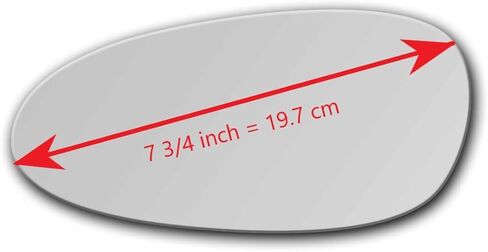 CHECK SIZE - New Replacement Mirror Glass with FULL SIZE ADHESIVE for 2005-2009 PORSCHE 911 2005-2008 Boxster 2006-2008 Cayman Driver Side View Left LH in Kuwait
