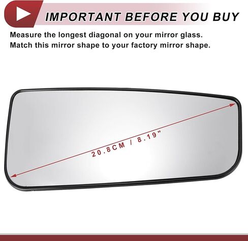 1 Set Tow Mirror Glass Replacement for Ford F150 2015-2022 Right Passenger Side Lower Part W/Backing Plate No.FL3Z17K707K Real Glass Plastic in Kuwait