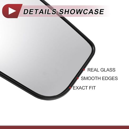 1 Set Tow Mirror Glass Replacement for Ford F150 2015-2022 Right Passenger Side Lower Part W/Backing Plate No.FL3Z17K707K Real Glass Plastic in Kuwait