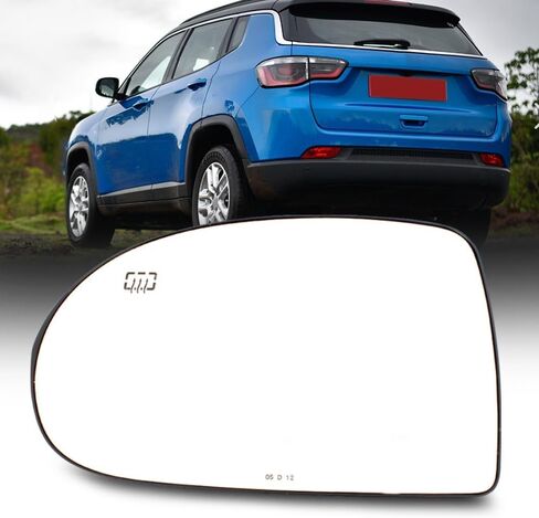 Left Driver Side Mirror Glass Replacement fit for 2007 2008 2009 2010 2011 2012 2013 2014 2015 2016 2017 Jeep Compass, Heated Door Mirror Replace for 68000023AA in Saudi Arabia