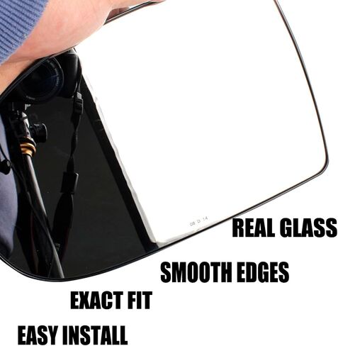 Left Driver Side Mirror Glass Replacement fit for 2007 2008 2009 2010 2011 2012 2013 2014 2015 2016 2017 Jeep Compass, Heated Door Mirror Replace for 68000023AA in Saudi Arabia