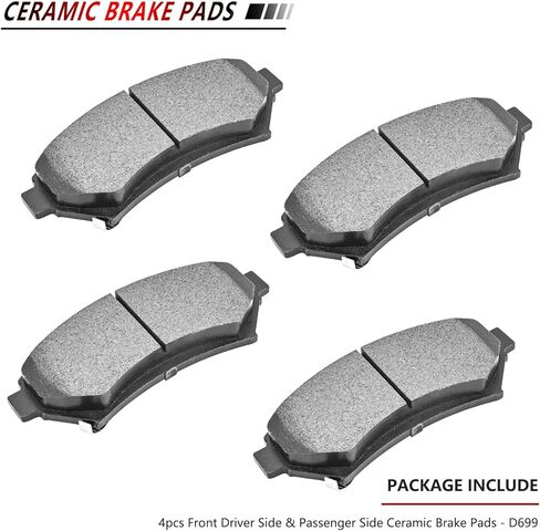 JLEO Ceramic Brake Pads ‎Front Rear for Chevy Impala Monte Venture,for Buick Century Park Avenue Regal,for Cadillac DeVille Eldorado Seville,for Pontiac Grand Prix Bonneville Montana D699 D714 in Kuwait