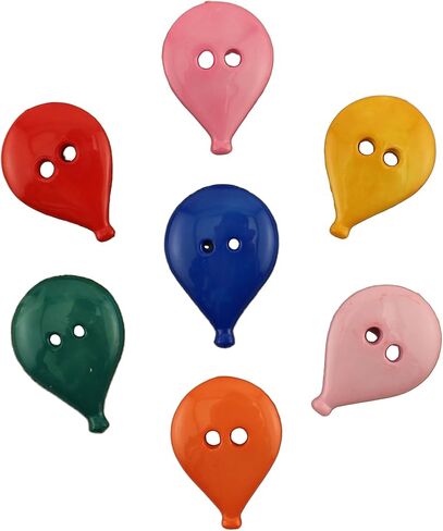Birthday Balloons Plastic Novelty Buttons – 21-Piece Craft & Sewing Embellishments in Kuwait