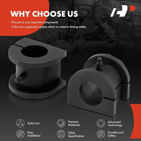 A-Premium 2 x Front Sway Bar Bushing Kit, Compatible with Mitsubishi Lancer 2003 2004 2005 2006, AWD in Kuwait