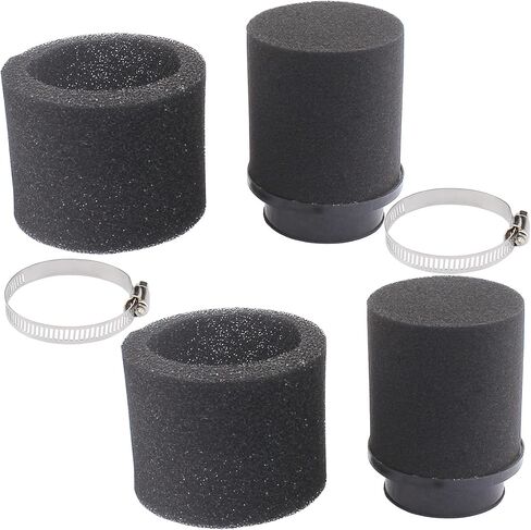 2Pcs Universal 44mm 45mm 46mm Black Double Foam Pod Performance Filter for 50cc - 90cc 110cc 125cc ATV Quad Scooter Go Kart Moped Pit Dirt Super Bike in Kuwait