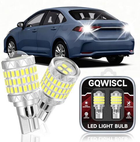 921 912 LED Reverse Light Bulbs Fit for Toyota 1998-2024 Corolla, 6000K Cool White, 600% Brightness with HD Projector Back Up Light Bulb, Plug and Play, Pack of 2 in Kuwait