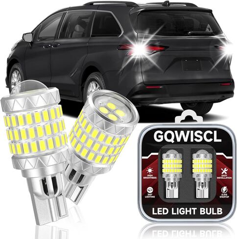 921 912 LED Reverse Light Bulbs Fit for Toyota 1998-2024 Corolla, 6000K Cool White, 600% Brightness with HD Projector Back Up Light Bulb, Plug and Play, Pack of 2 in Kuwait