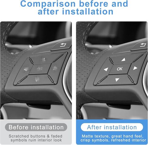 Car Interior Button Repair Stickers Set for Mercedes Benz W204 W207 W212 W218 W172 C218 GLK350 C CLS SLK Class Accessories, Steering Wheel A/C Window Radio Door Lock Number Button Decals in Kuwait