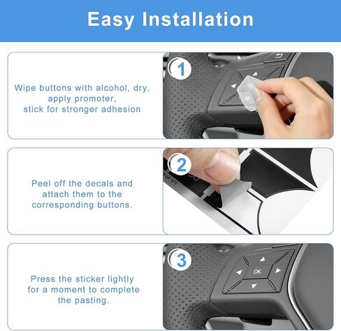 Car Interior Button Repair Stickers Set for Mercedes Benz W204 W207 W212 W218 W172 C218 GLK350 C CLS SLK Class Accessories, Steering Wheel A/C Window Radio Door Lock Number Button Decals in Kuwait