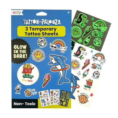 OOLY x Girl Scouts Temporary Tattoos for Girls - Glitter DIY Tattoo Jewelry Kit, 3 Sheets, Bracelets Rings Necklaces in Kuwait