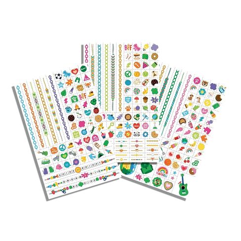 OOLY x Girl Scouts Temporary Tattoos for Girls - Glitter DIY Tattoo Jewelry Kit, 3 Sheets, Bracelets Rings Necklaces in Kuwait