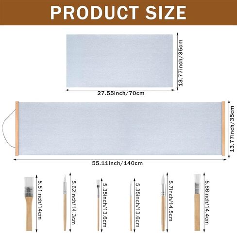 2 Pieces Kids Magic Water Drawing Poster, Reusable Mess-Free Water Doodle Mat with Teak Wood Frame, Large Water Painting Cloths Included, Educational Art Toy Gift for Toddlers Boys & Girls in Saudi Arabia
