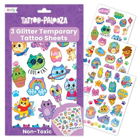OOLY x Girl Scouts Temporary Tattoos for Girls - Glitter DIY Tattoo Jewelry Kit, 3 Sheets, Bracelets Rings Necklaces in Kuwait