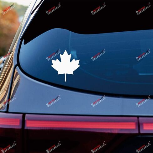 Canada Canadian Maple Leaf Vinyl Decal Sticker - 4 Pack White, 2 Inches, 3 Inches, 4 Inches, 6 Inches - Die Cut No Background in Kuwait