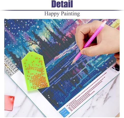 BOHADIY Northern Lights Diamond Painting Kits for Adults，5D Large Size Northern Lights Diamond Art for Adult Beginners, Full Drill Aurora Crafts Gem Art Painting for Home Wall Decor 27.5 X 15.7inch in Kuwait