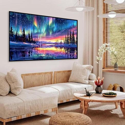BOHADIY Northern Lights Diamond Painting Kits for Adults，5D Large Size Northern Lights Diamond Art for Adult Beginners, Full Drill Aurora Crafts Gem Art Painting for Home Wall Decor 27.5 X 15.7inch in Kuwait