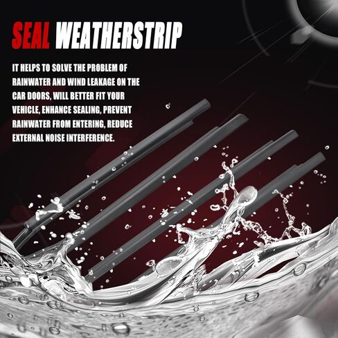Door Belt Window Molding Weatherstrip Trim Seal Belt Front & Rear Compatible with Toyota Vehicle Tundra 2000-2006 Replace# 75740-0C022 75730-0C022 75720-0C010 75710-0C010 (4PCS) in Kuwait