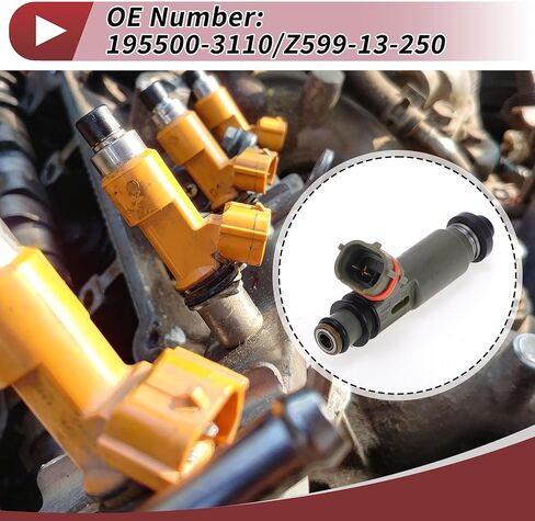 4 قطعة حاقن الوقود لمازدا بروتج 1.6L 1999-2003 فوهة الوقود رقم 195500-3110/Z599-13-250 رمادي استبدال الأجزاء in Kuwait