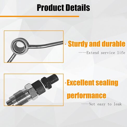 16001-53900 Fuel Injectors and 1G962-42500 Fuel Return Overflow Pipe Compatible with Kubota D722 D782 D902 Engine Injector Return Kit in Saudi Arabia