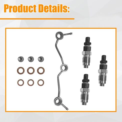 16001-53900 Fuel Injectors and 1G962-42500 Fuel Return Overflow Pipe Compatible with Kubota D722 D782 D902 Engine Injector Return Kit in Saudi Arabia