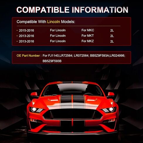 مجموعة حاقنات الوقود FJ1140 ANGLEWIDE مناسبة لـ 2012 2013 2014 لـ Ford Edge 2.0L، 2012 2013 2014 2015 لـ Ford Explorer 2.0L، 2013 2014 2015 2016 لـ Lincoln MKT 2.0L، 4 قطع LR072564 in Kuwait